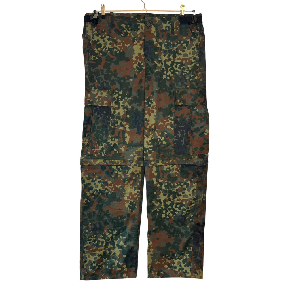 Captain Cool Cargo Pants Mens M Zip Off Flecktarn Camo Button Fly Germany NWT